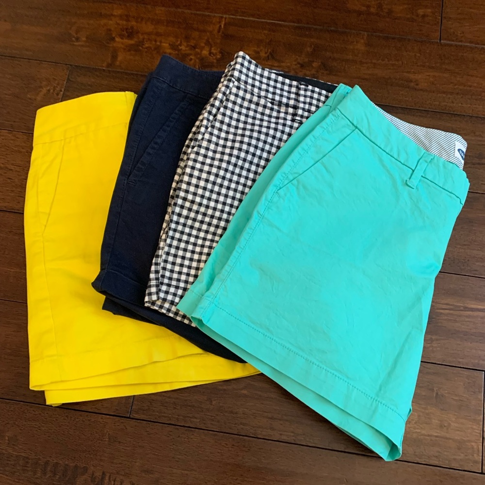 Lot of 4 (Banana Rep, Loft, Old Navy) Cotton Chino shorts
